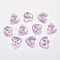 Faceted Glass Rhinestone Charms, Imitation Austrian Crystal, Heart, Light Rose, 6x6x3mm, Hole: 0.5mm