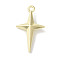 Rack Plating Alloy Pendants, Cadmium Free & Nickel Free & Lead Free, Golden, Cross, 21x13x4mm, Hole: 1.5mm