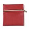 Imitation Leather Jewelry Storage Zipper Bags, for Earrings, Rings, Bracelets, Square, FireBrick, 10x10x0.7cm