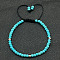 Adjustable Synthetic Turquoise Braided Beaded Bracelets for Women, 