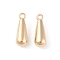 CCB Plastic Pendants, Teardrop, Golden, 22x8x8mm, Hole: 2mm