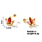 Exquisite Brass Cartilage Earrings with Zirconia, Daily Ear Accessories, Golden, Crown, 12x10mm