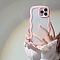 Wave Frame Clear Case TPU Plastic Mobile Phone Cover, Pearl Pink, 14.7x7.2x0.8cm, Fit for iphone 14