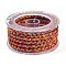 Braided Nylon Cord, for Jewelry Making, Round, Goldenrod, 5mm, about 8.75 Yards(8m)/Roll