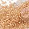 TOHO Round Seed Beads, Japanese Seed Beads, (955) Inside Color Crystal/Peach Lined, 8/0, 3mm, Hole: 1mm, about 10000pcs/pound