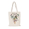 Printed Canvas Women's Tote Bags, with Handle, Shoulder Bags for Shopping, Rectangle, Colorful, 40x30cm