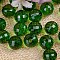 Transparent Acrylic Beads, Round, Dark Green, 20mm