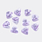 Faceted Glass Rhinestone Charms, Imitation Austrian Crystal, Triangle, Violet, 7.5x8x4mm, Hole: 1.2mm