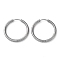 Non-Tarnish 304 Stainless Steel Huggie Hoop Earrings, Stainless Steel Color, 24.5x25x2.5mm