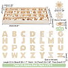 Unfinished Wood Alphabet & Flower Puzzles DIY-WH0366-07-5