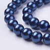 Shell Pearl Beads Strands X-BSHE-L035-8mm-I08-1