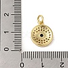 Brass Micro Pave Clear Cubic Zirconia Pendants KK-R162-005B-G-3