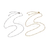 2Pcs 2 Colors 304 Stainless Steel Slider Necklace Makings AJEW-JB01272-1