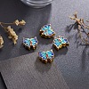 Chinese Style Alloy Enamel Chandelier Components Links X-ENAM-L015-13A-G-8