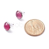 Natural Gemstone Dome/Half Round Stud Earrings for Women EJEW-JE04800-3