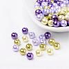 Lavender Garden Mix Pearlized Glass Pearl Beads HY-X006-6mm-08-1