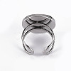 Non-Tarnish 201 Stainless Steel Cuff Pad Ring Settings X-STAS-S080-040E-P-3