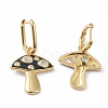 Brass Micro Pave Clear Cubic Zirconia Huggie Hoop Earrings EJEW-L234-070G-3