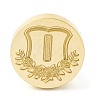 Golden Tone Round Wax Seal Brass Stamp Heads AJEW-Z034-02G-I-1
