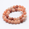 Natural Pink Aventurine Beads Strands X-G-G716-01-6mm-2