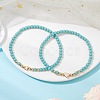 2Pcs 2 Styles Glass Seed Beaded Stretch Bracelet Sets for Women BJEW-JB11373-05-3