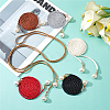 CRASPIRE 6Pcs 6 Colors Imitation Leather Braided Chain Belts with Imitation Pearl AJEW-CP0001-81-5