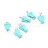 Dyed Synthetic Turquoise Gemstone Pendants G-T032-08-1