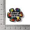 Autism Theme Silicone Focal  Beads SIL-G011-10F-3