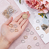 SUPERFINDINGS 40Pcs 2 Colors Alloy Crystal Rhinestone Pendaants ALRI-FH0001-20-3