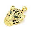 Brass Micro Pave Cubic Zirconia Pendants KK-K354-14A-G-2