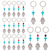 AHADERMAKER 20Pcs 5 Style Mixed Gemstone Bead and Synthetic Turquoise beads Keychain KEYC-GA0001-05-1