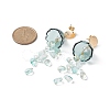 Glass Jellyfish with Shell Pearl Beaded Dangle Stud Earrings EJEW-TA00217-2