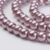Eco-Friendly Dyed Glass Pearl Beads Strands HY-A008-6mm-RB085-3