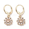 Real 18K Gold Plated Brass Dangle Leverback Earrings EJEW-L269-040G-01-1