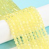 Baking Painted Transparent Glass Beads Strands DGLA-F029-J4mm-06-2