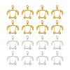 Craftdady 40Pcs 2 Colors Alloy Open Back Bezel Pendants FIND-CD0001-05-2