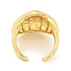 Shell Shape Rack Plating Brass Open Cuff Rings RJEW-N047-04G-RS-3