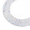 Electroplate Transparent Glass Beads Strands X-EGLA-N002-37-C01-3