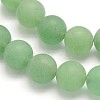 Frosted Round Natural Green Aventurine Beads Strands X-G-N0166-54-6mm-2