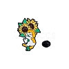 Cat Shape of Flower Enamel Pin PW-WG55CB0-01-1