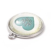 Mother's Day Theme Alloy Glass Pendants FIND-A014-02B-3