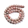 Natural Pink Opal Beads Strands G-E444-28-8mm-01-4