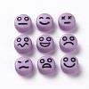Opaque Medium Purple Acrylic Beads X-MACR-N008-42-C06-2
