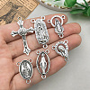 12Pcs Tibetan Style Alloy Multi-Strand Links & Pendants PW-WG063F3-01-3