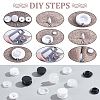  300 Sets 3 Styles Plastic Snap Buttons FIND-NB0004-09-4
