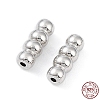 Rhodium Plated 925 Sterling Silver Screw Clasps STER-K173-04P-1