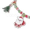 3Pcs 3 Styles Christmas Theme Glass Beaded Stretch Bracelet Sets for Women BJEW-TA00534-4