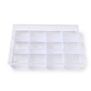 12 Grids Transparent Plastic Jewelry Trays CON-K002-02C-2