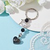 Resin Heart Charms Keychains KEYC-JKC00610-02-2