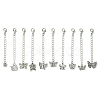 50Pcs 10 Style Iron Curb Chain Chain Extender FIND-CJ0001-09-6